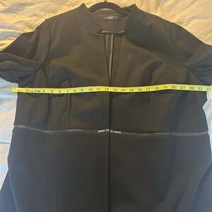 Alfani Longline Black Blazer with zipper detail size 2X